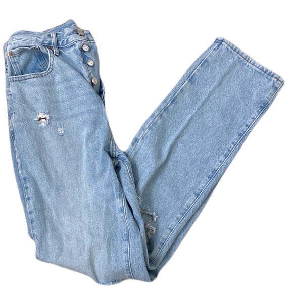 PacSun Eco Light Blue Distressed Dad Jeans - Picture 11 of 16